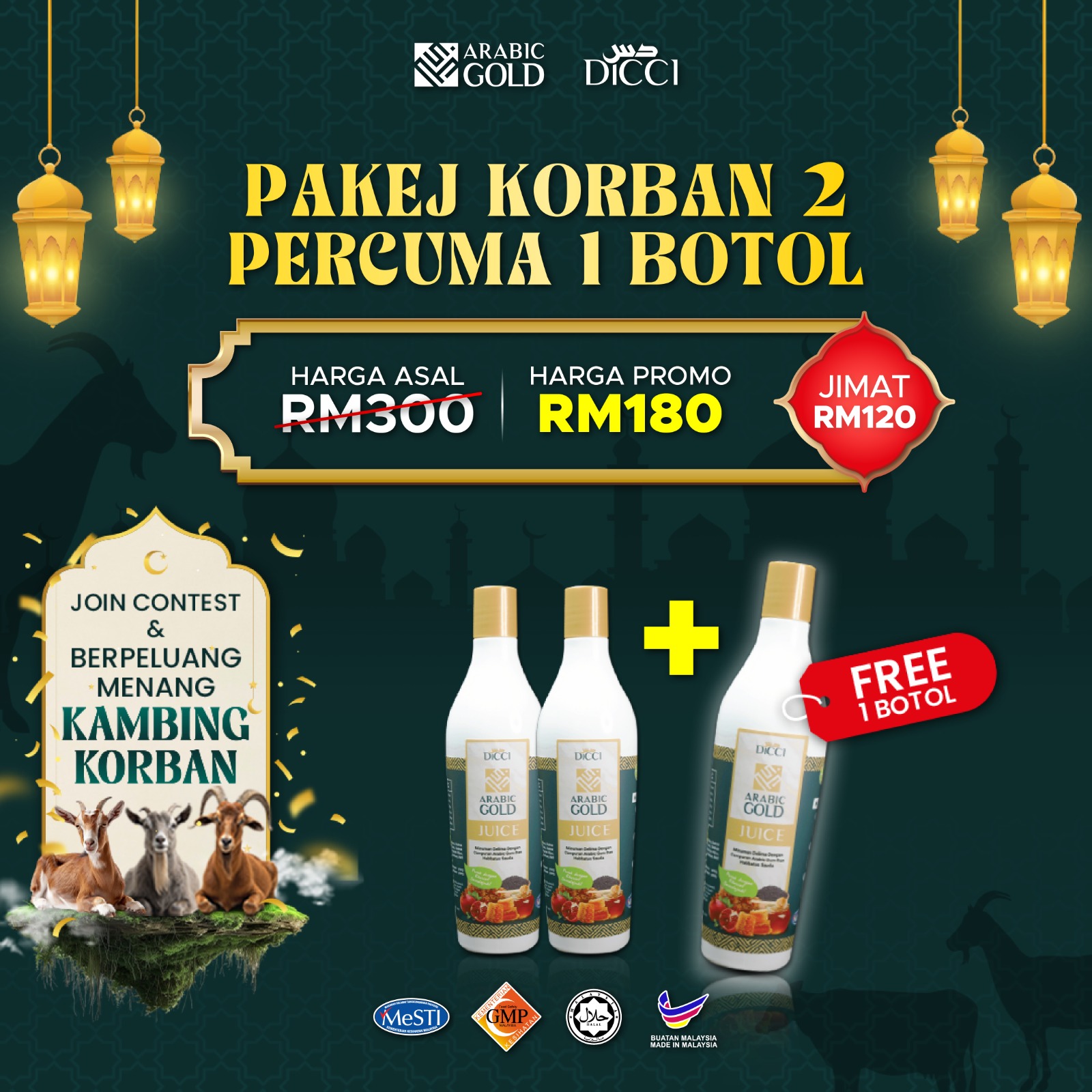 Pakej C 2 Botol Jus Arabic gold