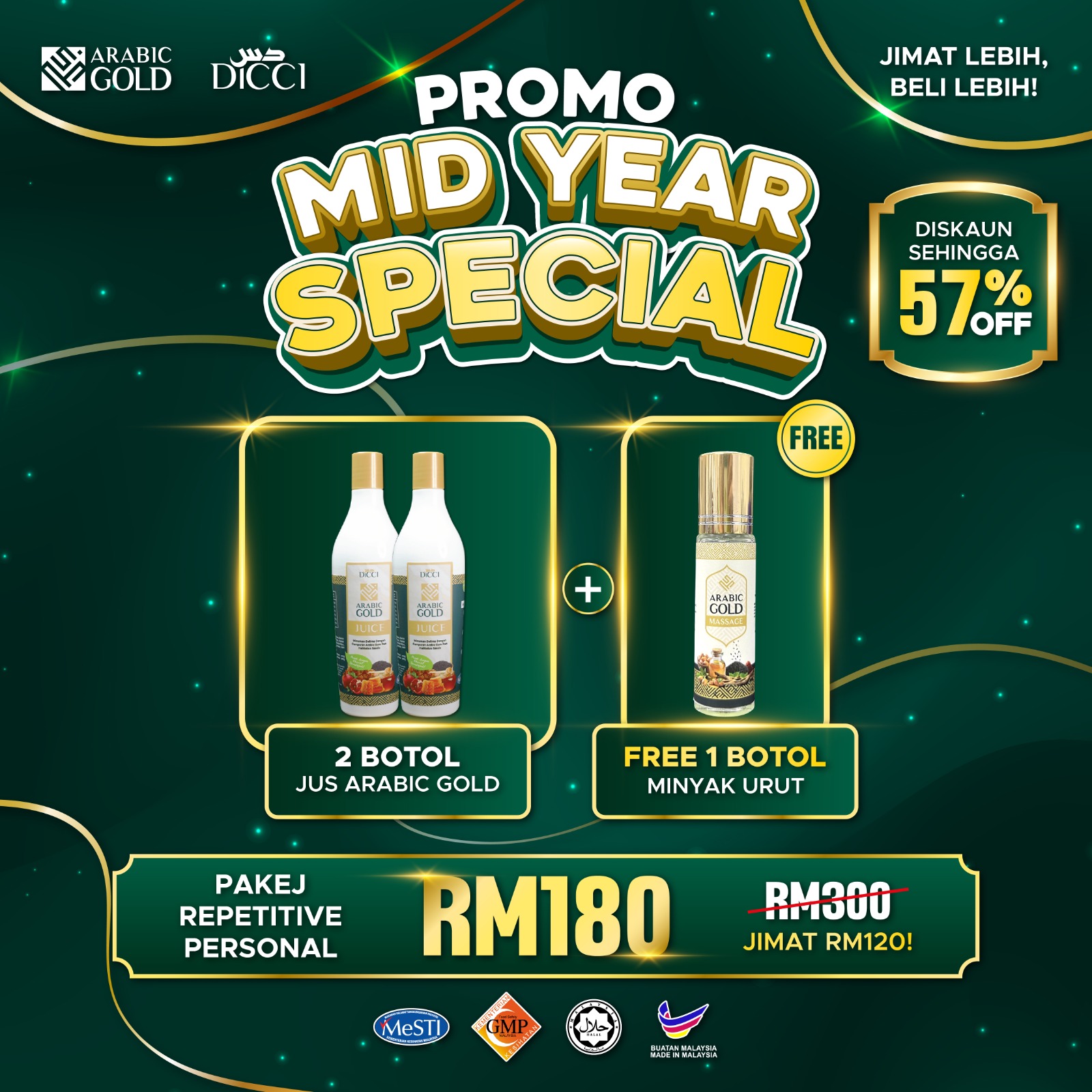 promosi jus arabic gold 2 botol